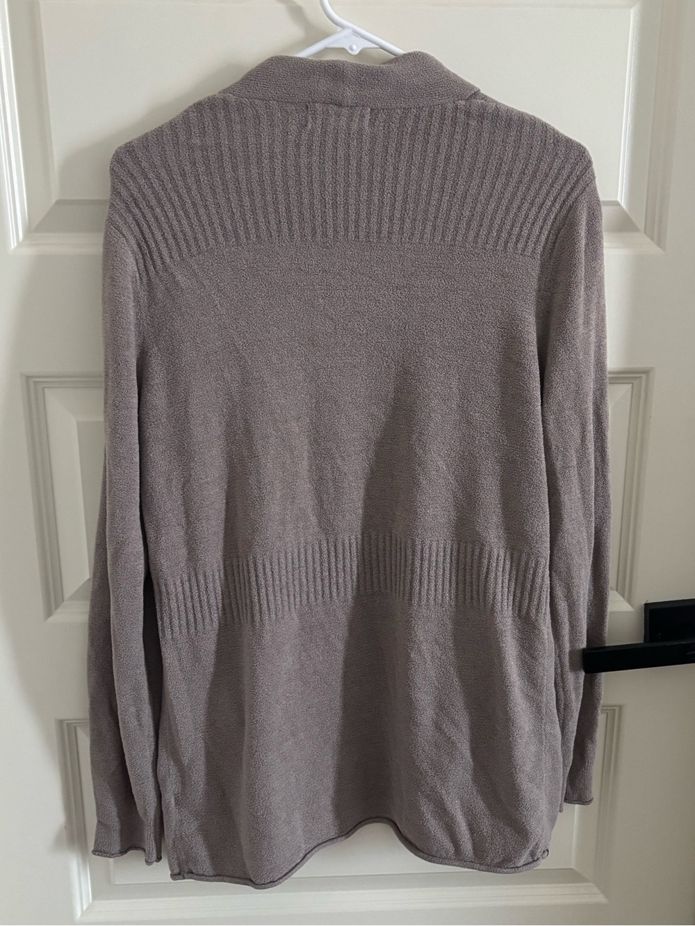 Barefoot Dreams CozyChic Ultra Lite Open-Front Ribbed Cardigan Sweater - Taupe - Picture 5 of 5